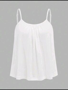 SHEIN White Spaghetti Strap Flowing Camisole